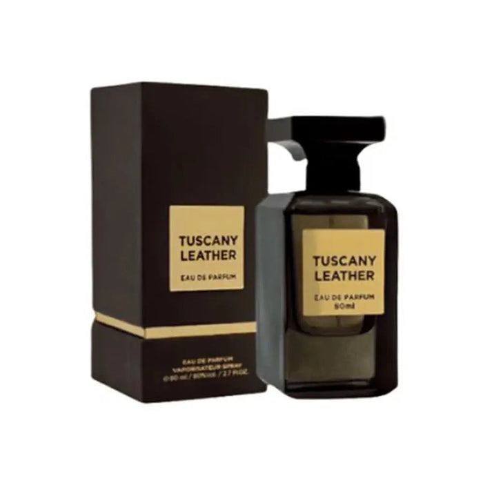 Tuscany Leather Eau De Parfum 80ml Fragrance World bottle and box