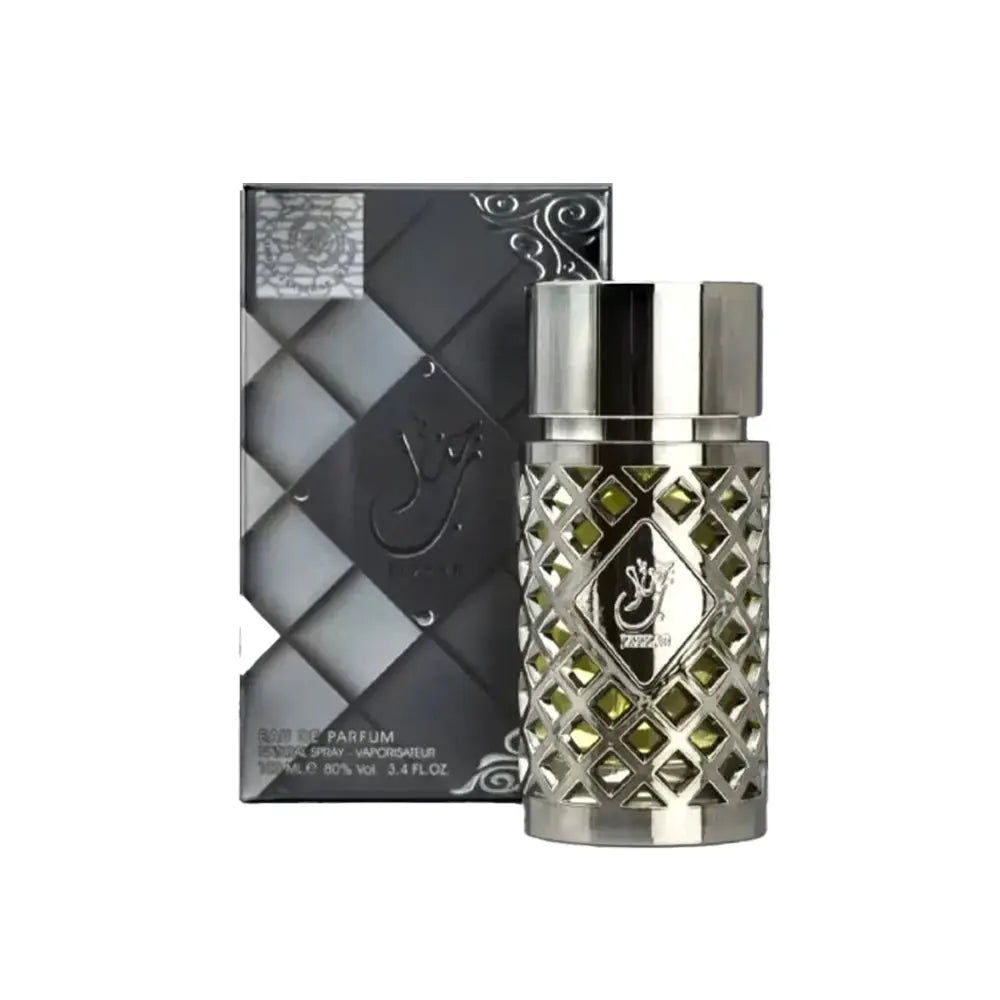 Jazzab Silver 100ml Eau de Parfum Ard Al Zaafaran bottle and box