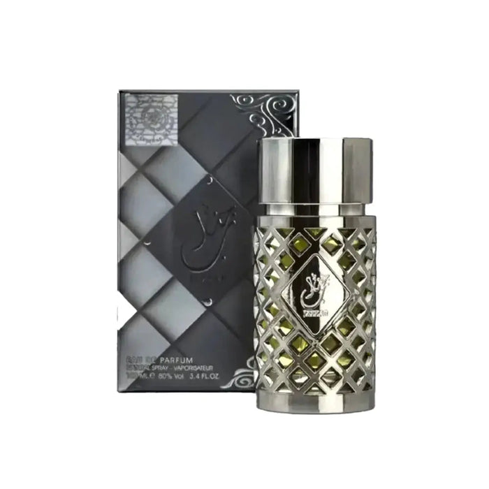 Jazzab Silver 100ml Eau de Parfum Ard Al Zaafaran bottle and box