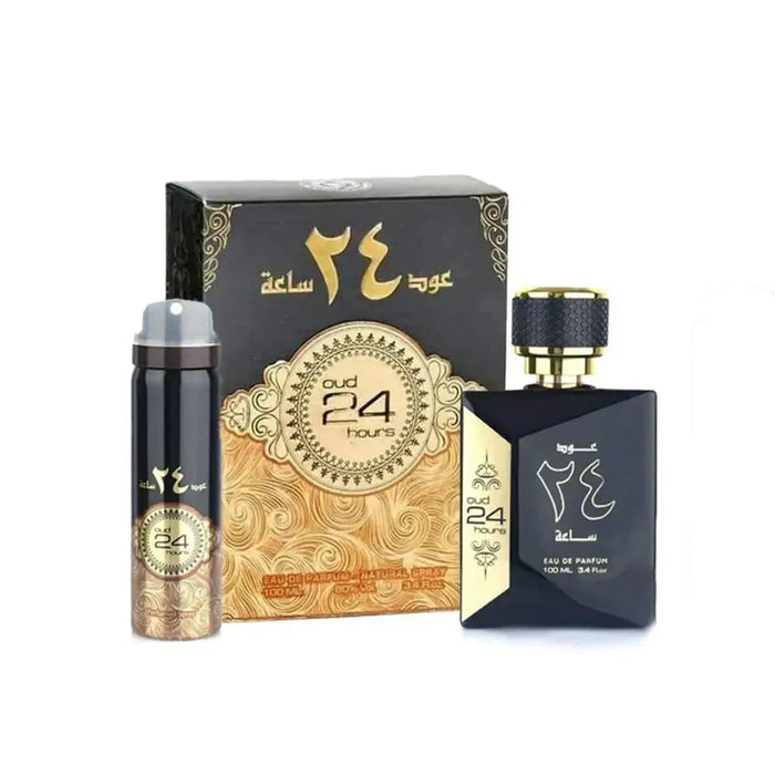 Oud 24 Hours 100ml Eau de Parfum Ard Al Zaafaran bottle and box