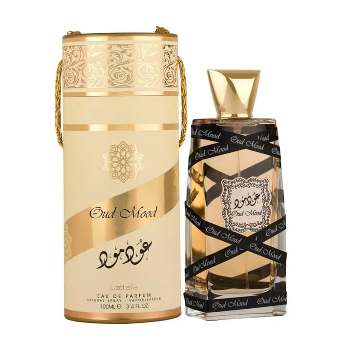 Oud Mood 100ml Eau De Parfum Lattafa bottle and box
